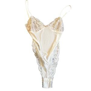 I.AM.GIA Karissa Bodysuit White Size S (4-6) Sheer Panel Lingerie-Inspired